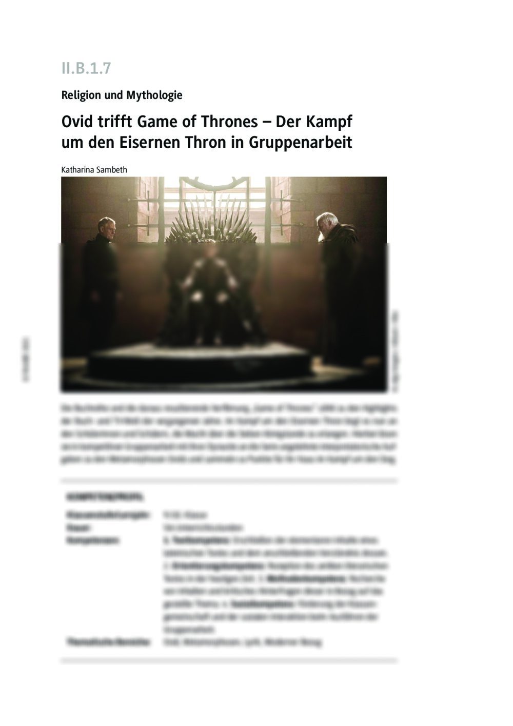 Ovid trifft Game of Thrones - Seite 1