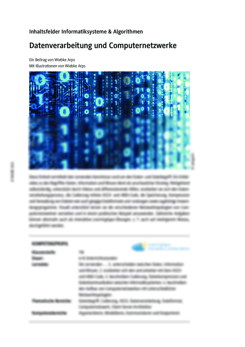 Datenverarbeitung und Computernetzwerke - Seite 1