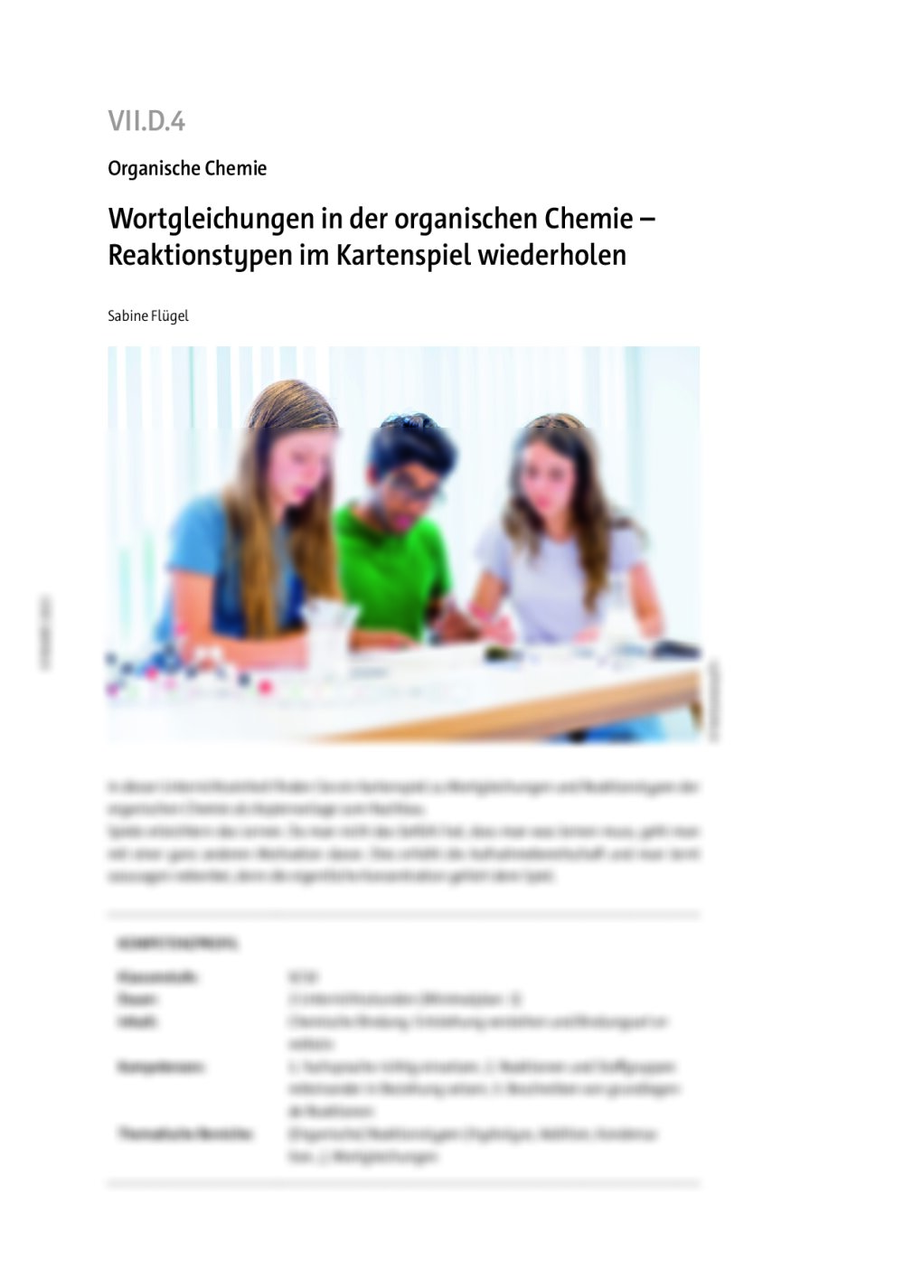 Wortgleichungen in der organischen Chemie - Seite 1