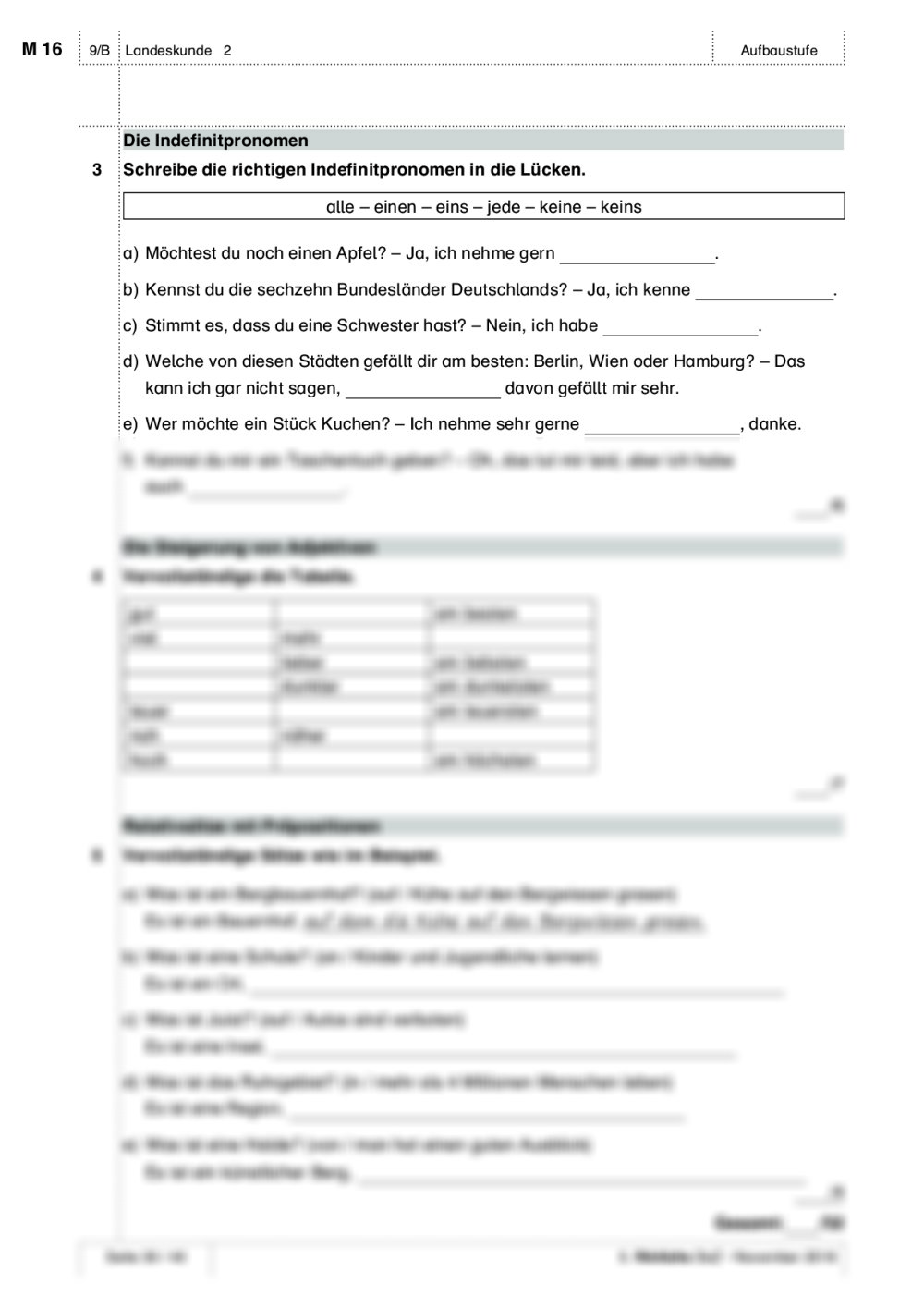 Über das Leben in Deutschland, Österreich und der Schweiz sprechen