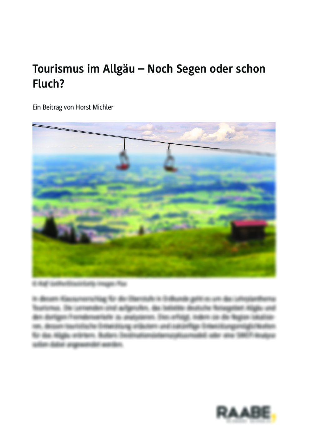 Tourismus im Allgäu - Seite 1