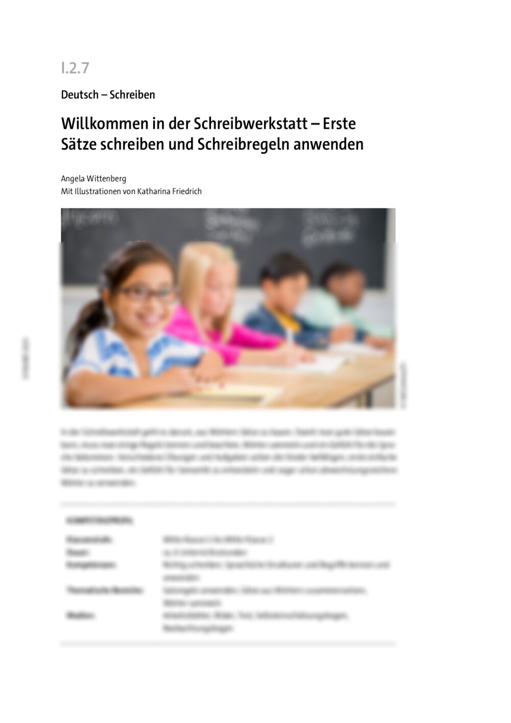 Willkommen in der Schreibwerkstatt  - Seite 1