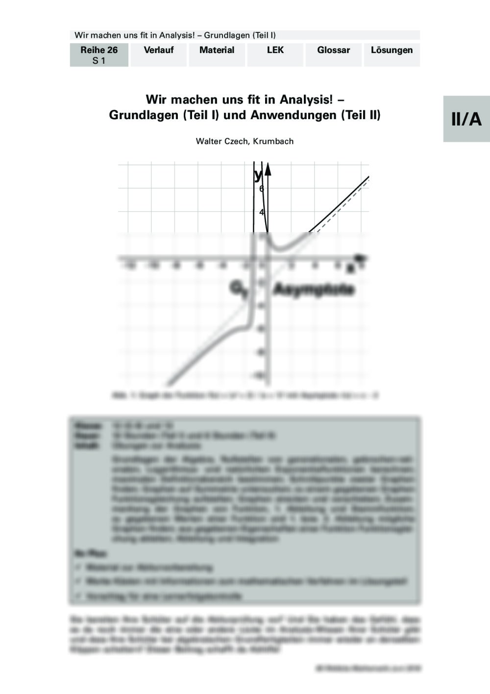 Wir machen uns fit in Analysis! - Seite 1