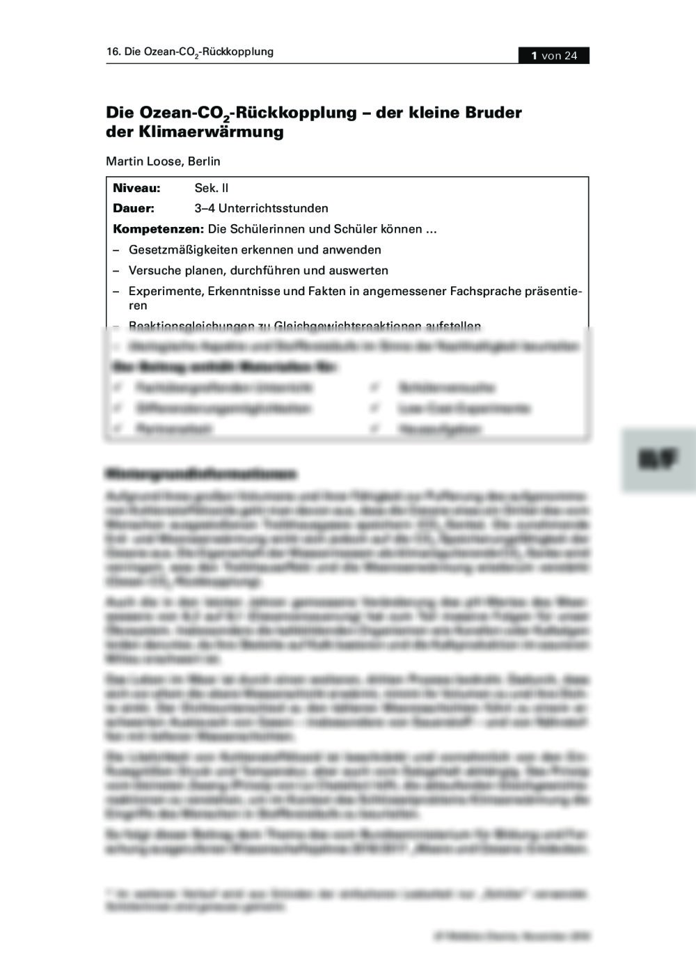 Die Ozean-CO2-Rückkopplung - Seite 1