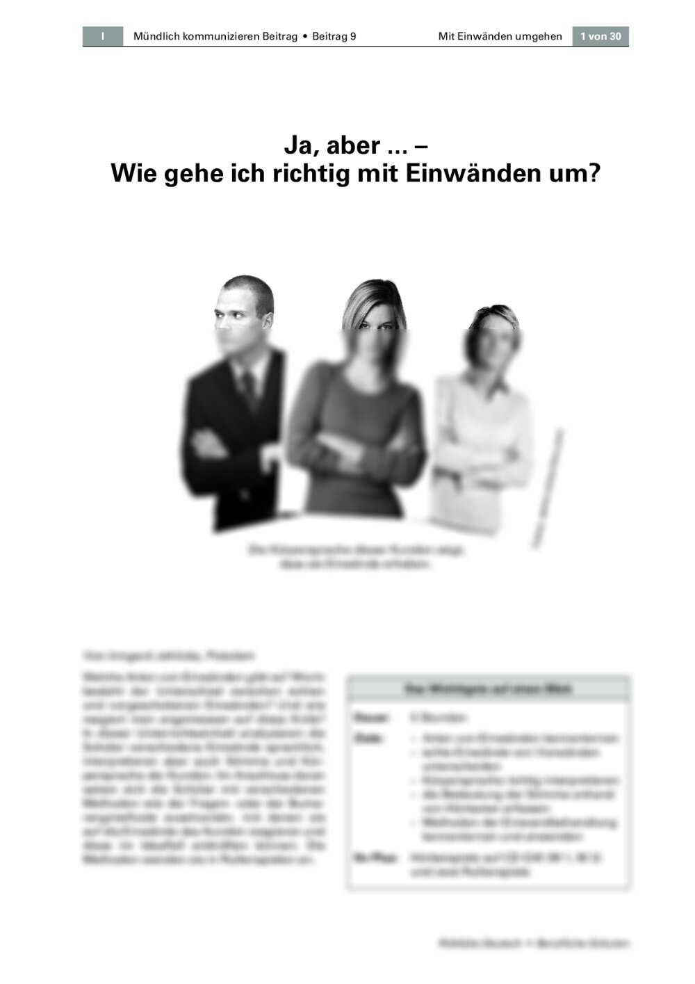 Wie gehe ich richtig mit Einwänden um? - Seite 1