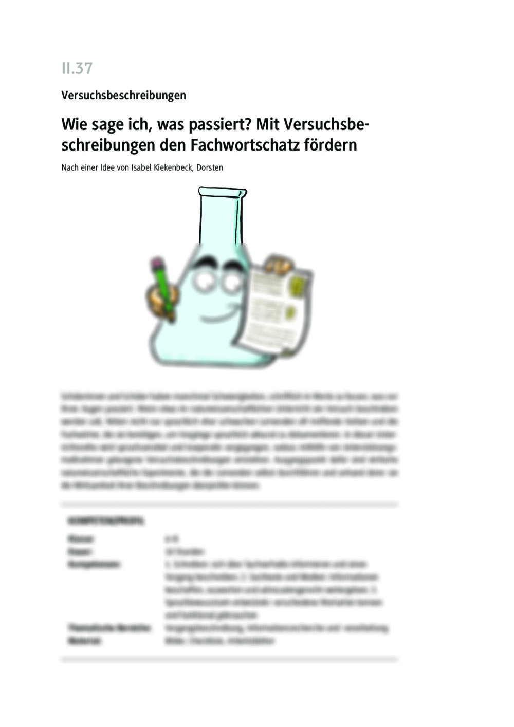 Mit Versuchsbeschreibungen den Fachwortschatz fördern - Seite 1