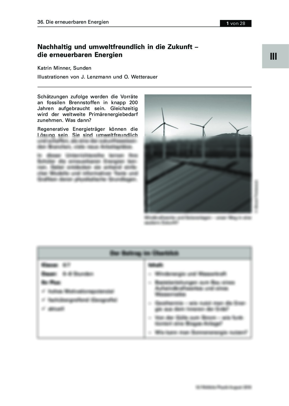 Erneuerbare Energien als Konzept für die Zukunft - Seite 1