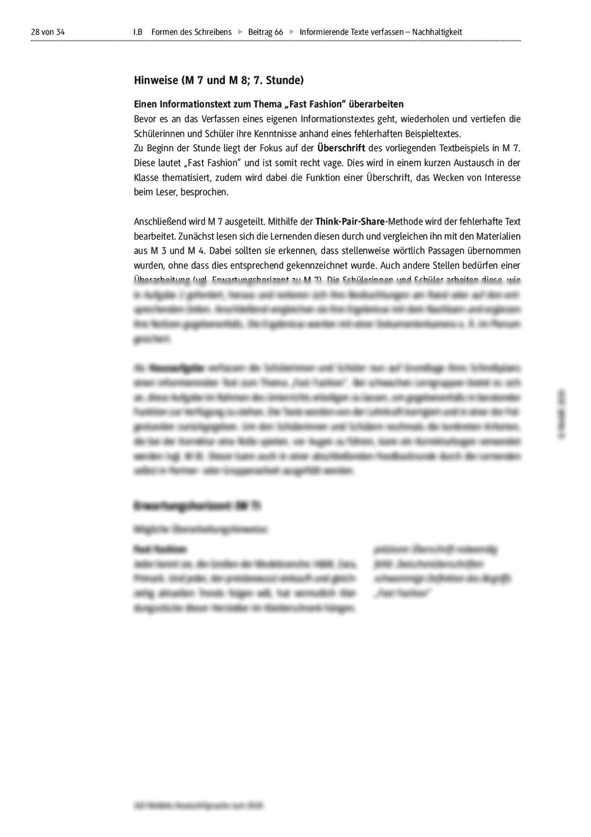 Informierender Text 7. Klasse Gymnasium übungen Informierende Texte materialgestützt verfassen | RAAbits Online