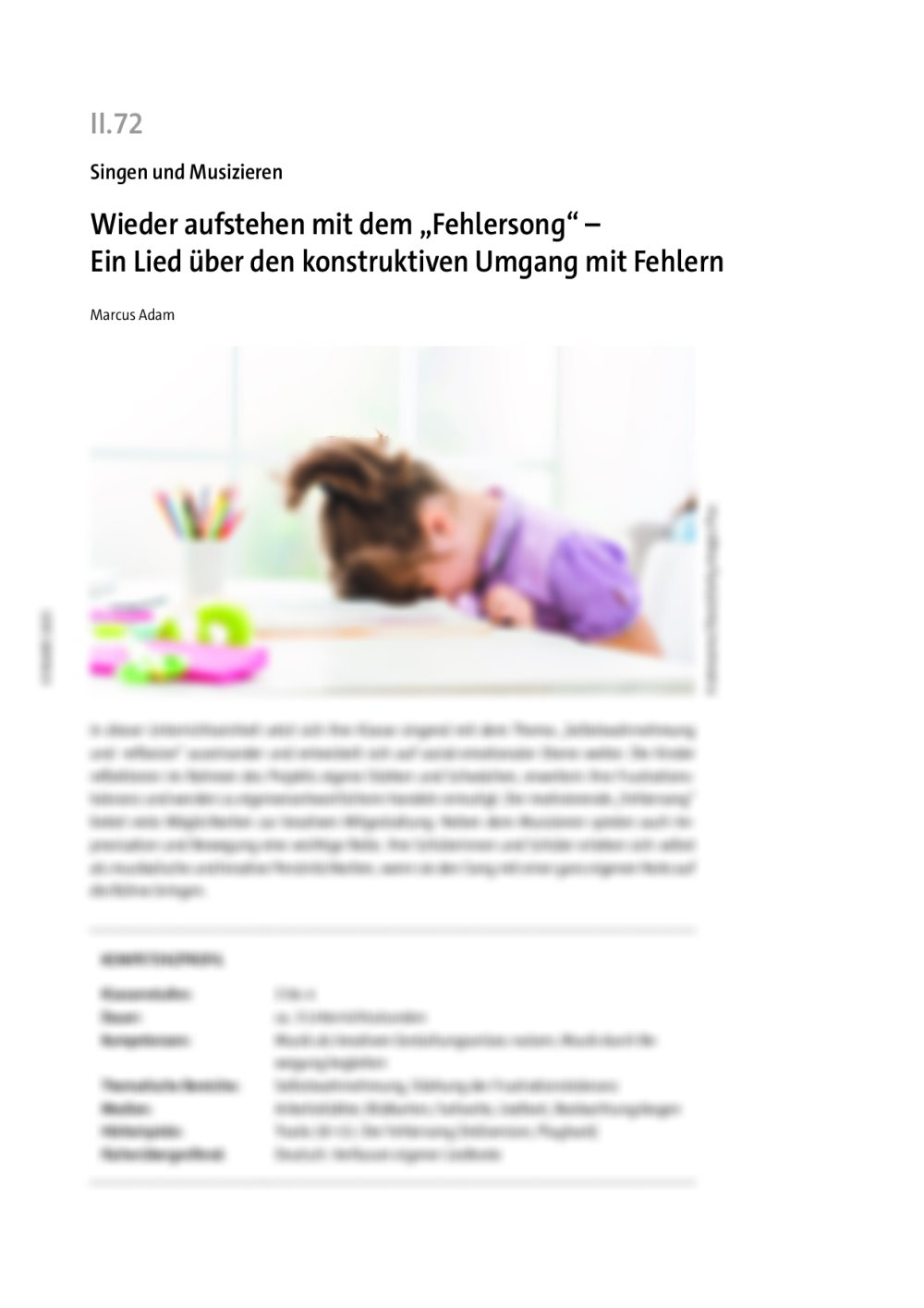 Wieder aufstehen mit dem "Fehlersong" - Seite 1