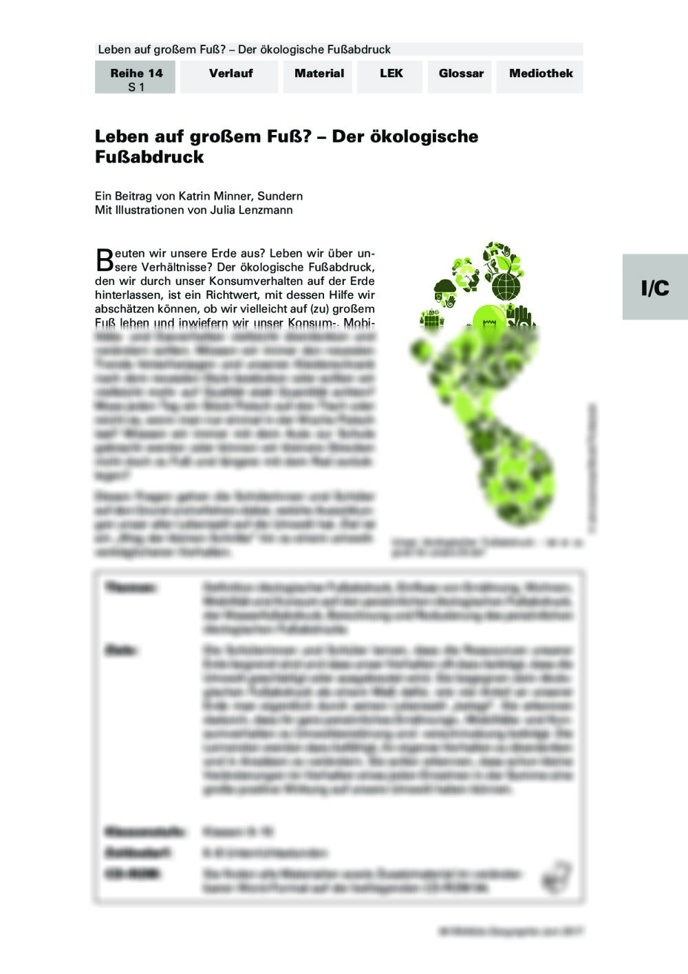 Der ökologische Fußabdruck - Seite 1