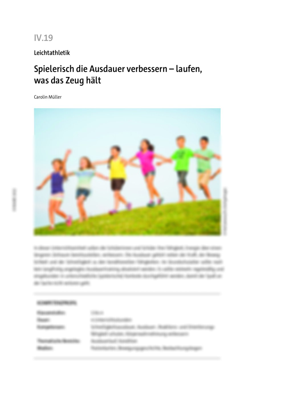 Spielerisch die Ausdauer verbessern - Seite 1