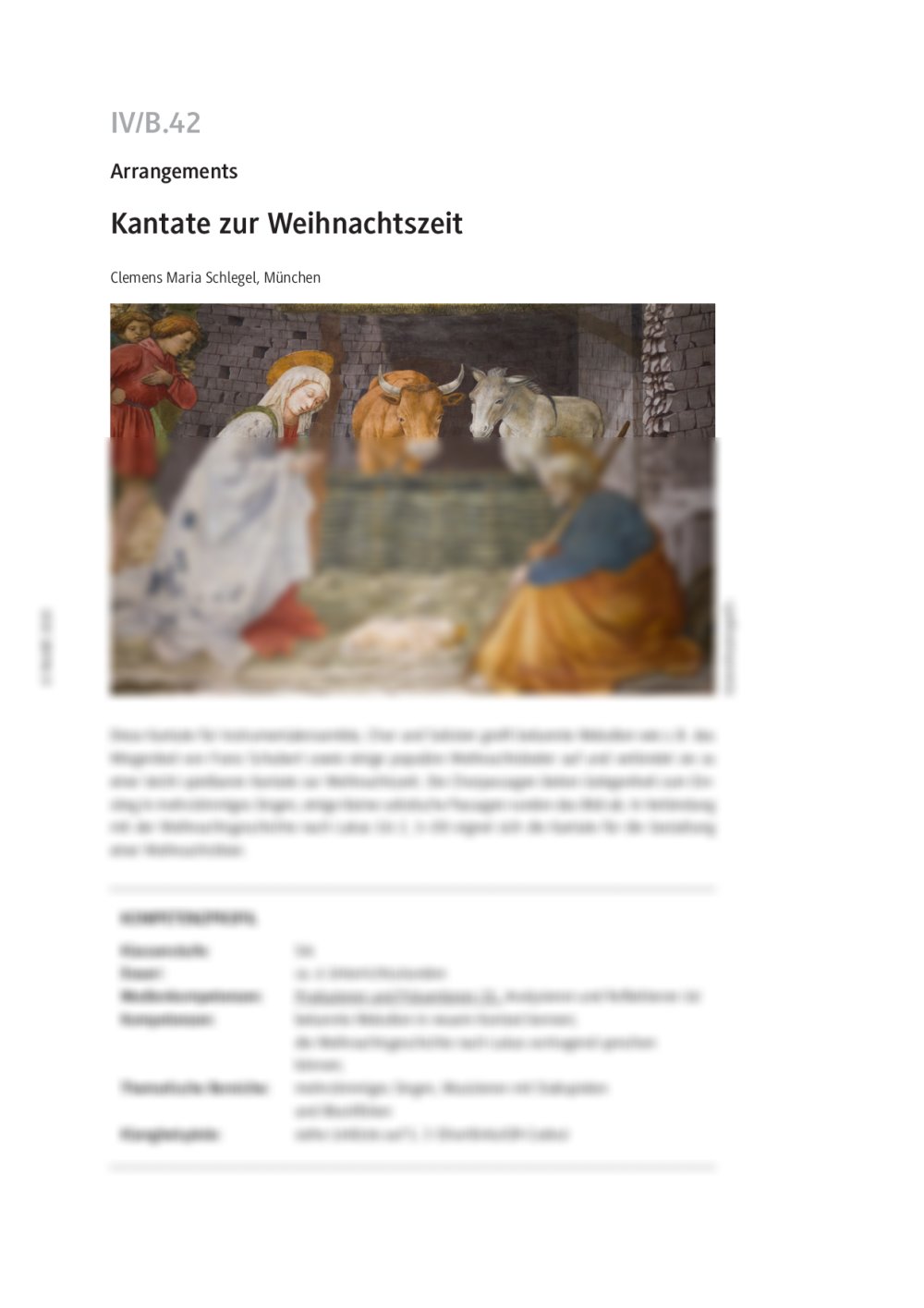 Kantate zur Weihnachtszeit - Seite 1