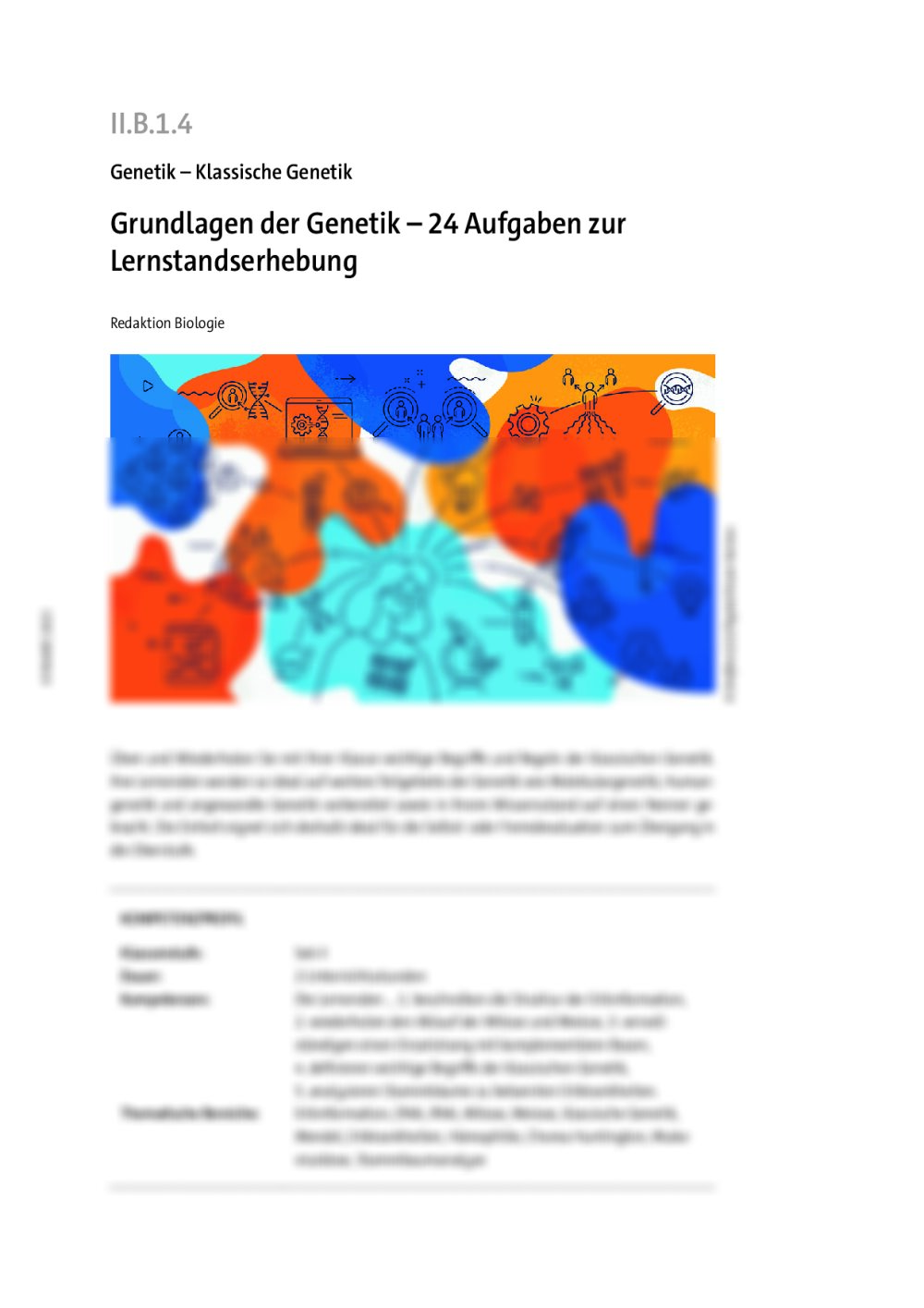 Grundlagen der Genetik  - Seite 1