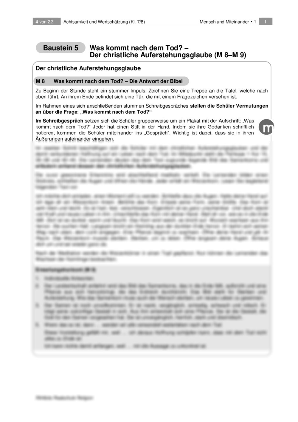 Tod Und Sterben Unterrichtsmaterial Pdf Über Sterben und Tod sprechen | RAAbits Online