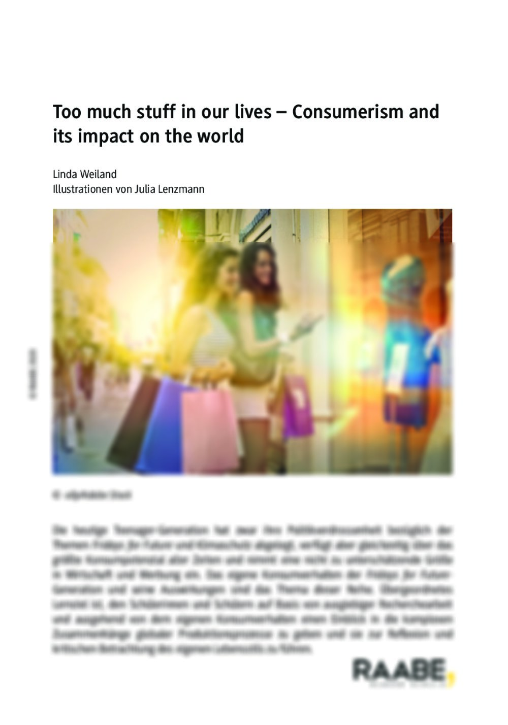 Consumerism and ist impact on the world - Seite 1