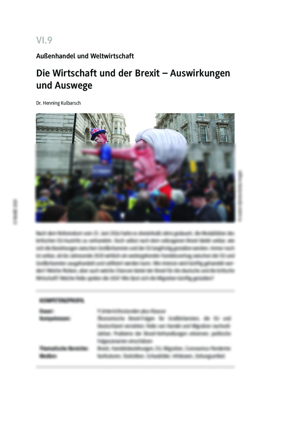 Die Wirtschaft und der Brexit - Seite 1