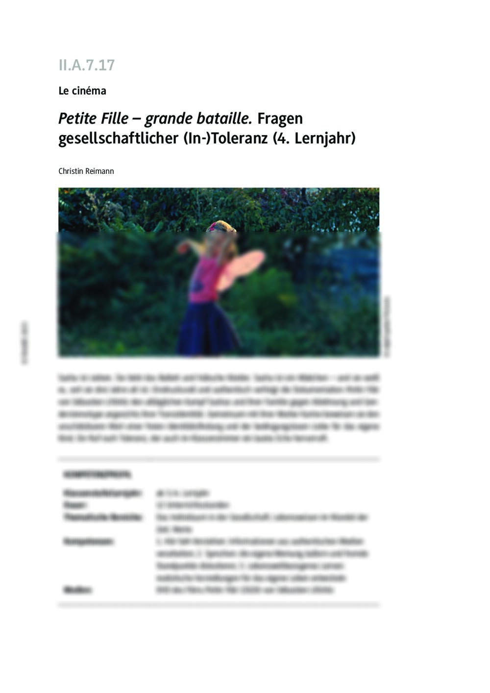 Petite Fille – grande bataille. - Seite 1