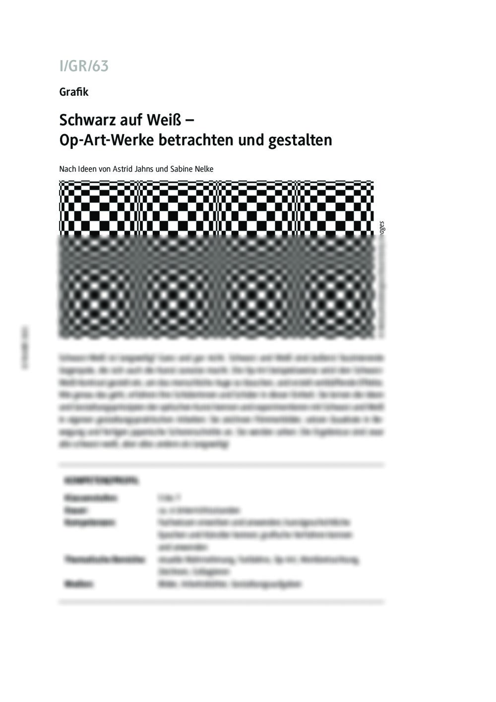 Op-Art-Werke betrachten und gestalten - Seite 1