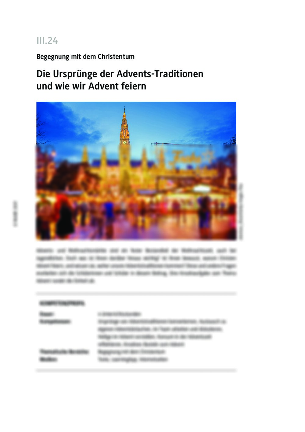 Die Ursprünge der Advents-Traditionen - Seite 1