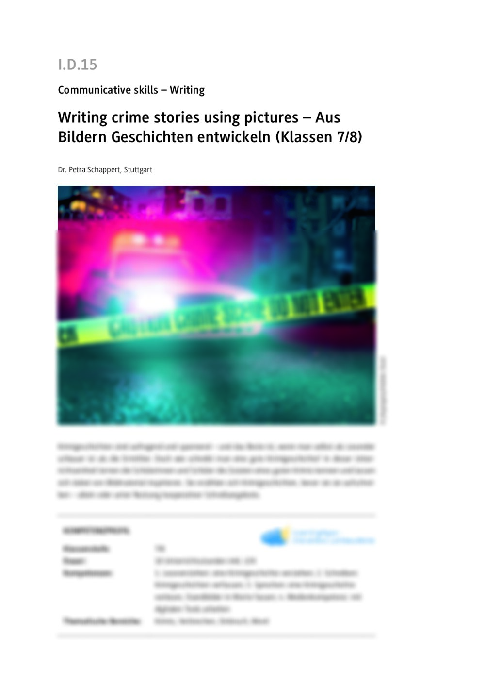 Writing crime stories using pictures - Seite 1