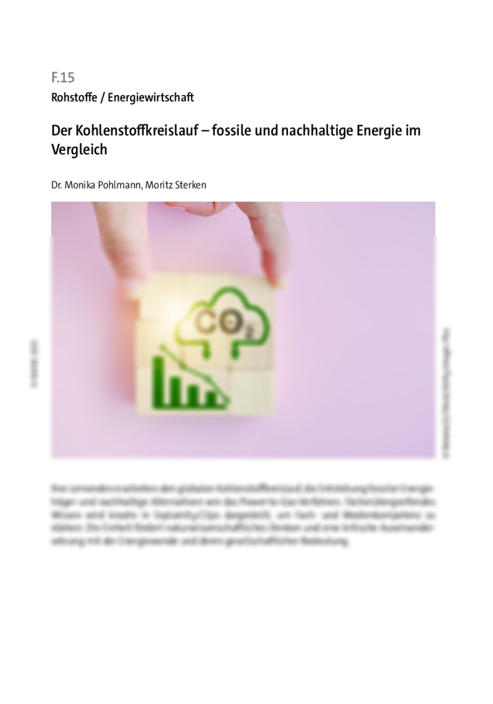 Der Kohlenstoffkreislauf - Seite 1