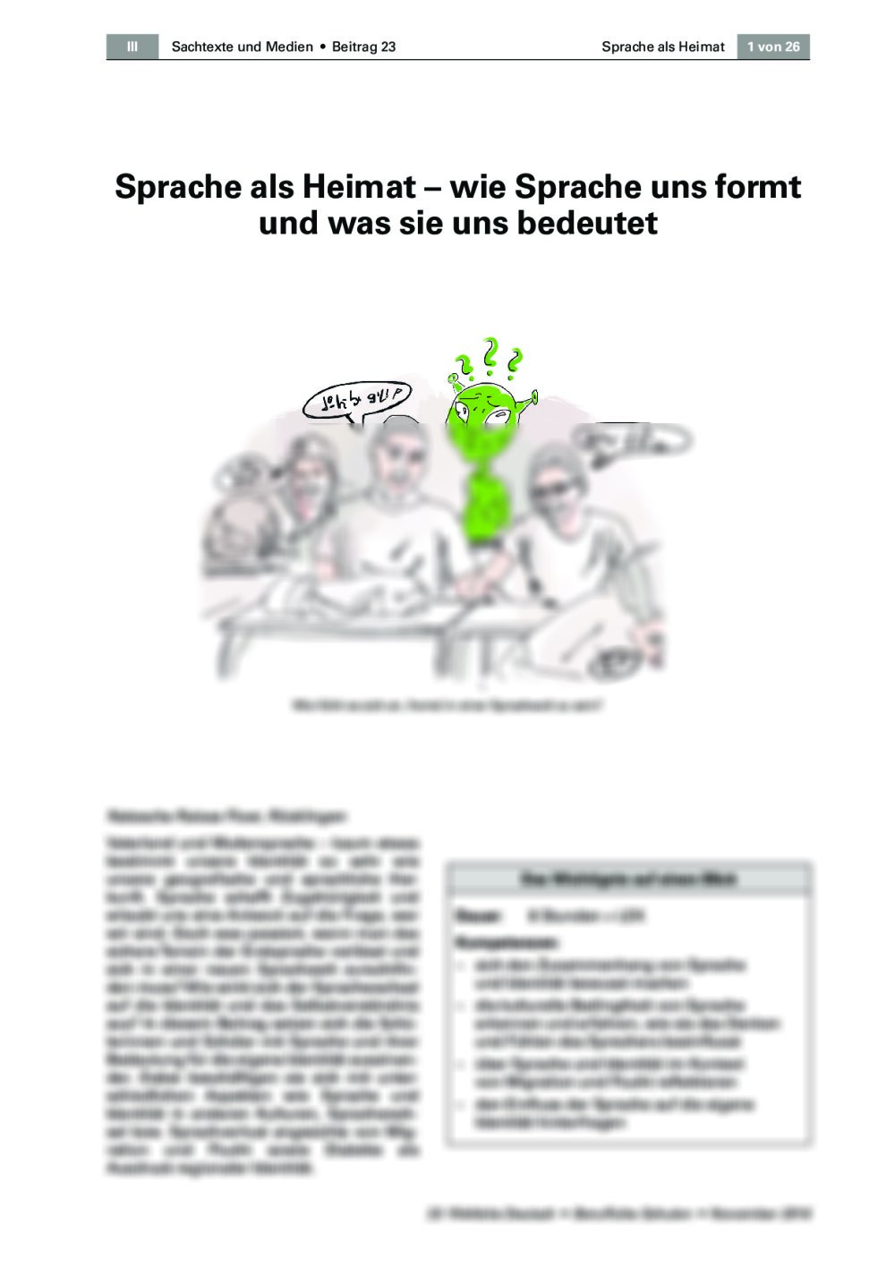 Wie Sprache uns formt und was sie uns bedeutet - Seite 1