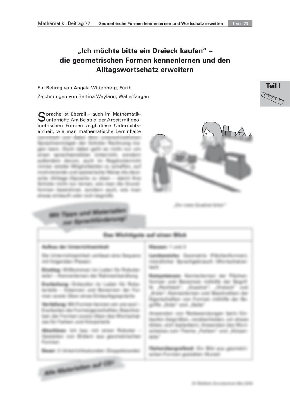 Die geometrischen Formen kennenlernen und den - Seite 1