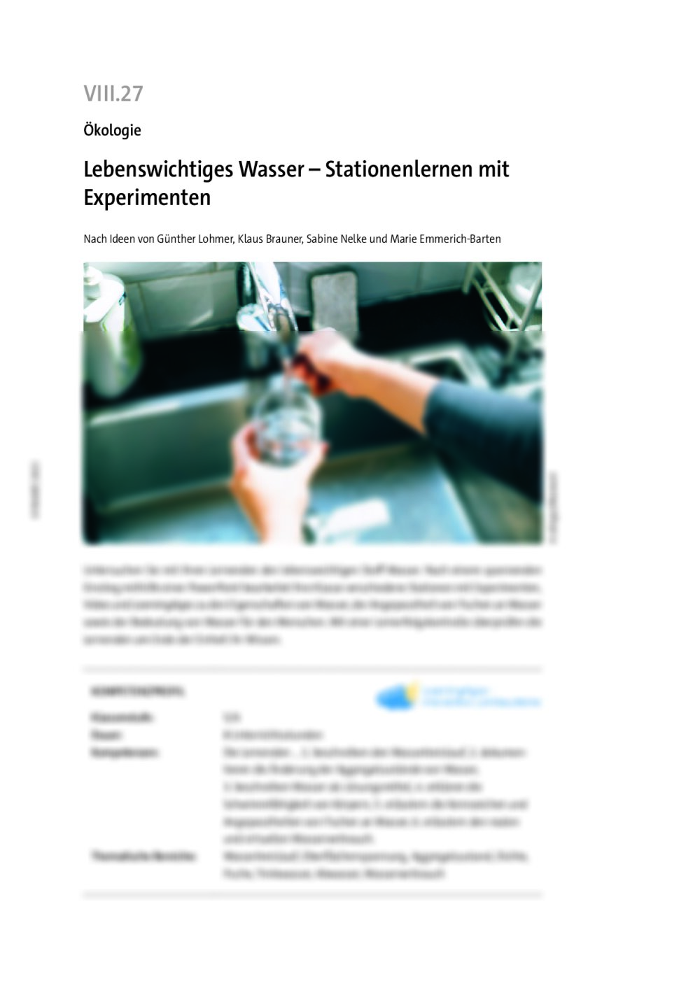 Lebenswichtiges Wasser - Seite 1