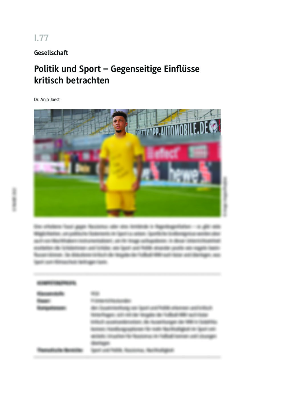 Politik und Sport - Seite 1