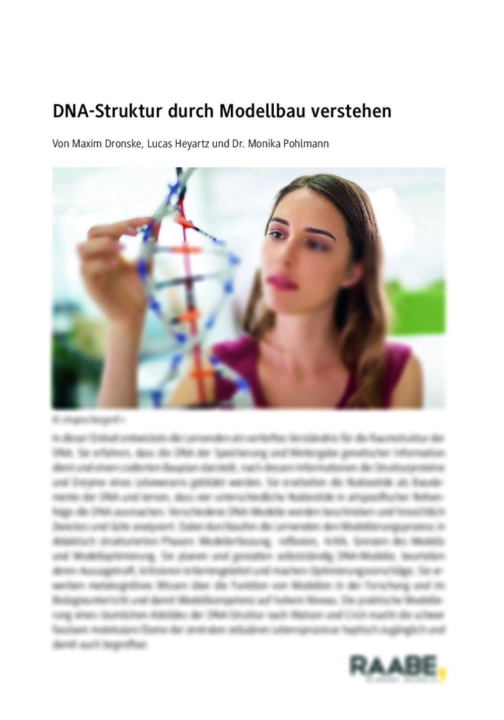 DNA-Struktur durch Modellbau verstehen - Seite 1