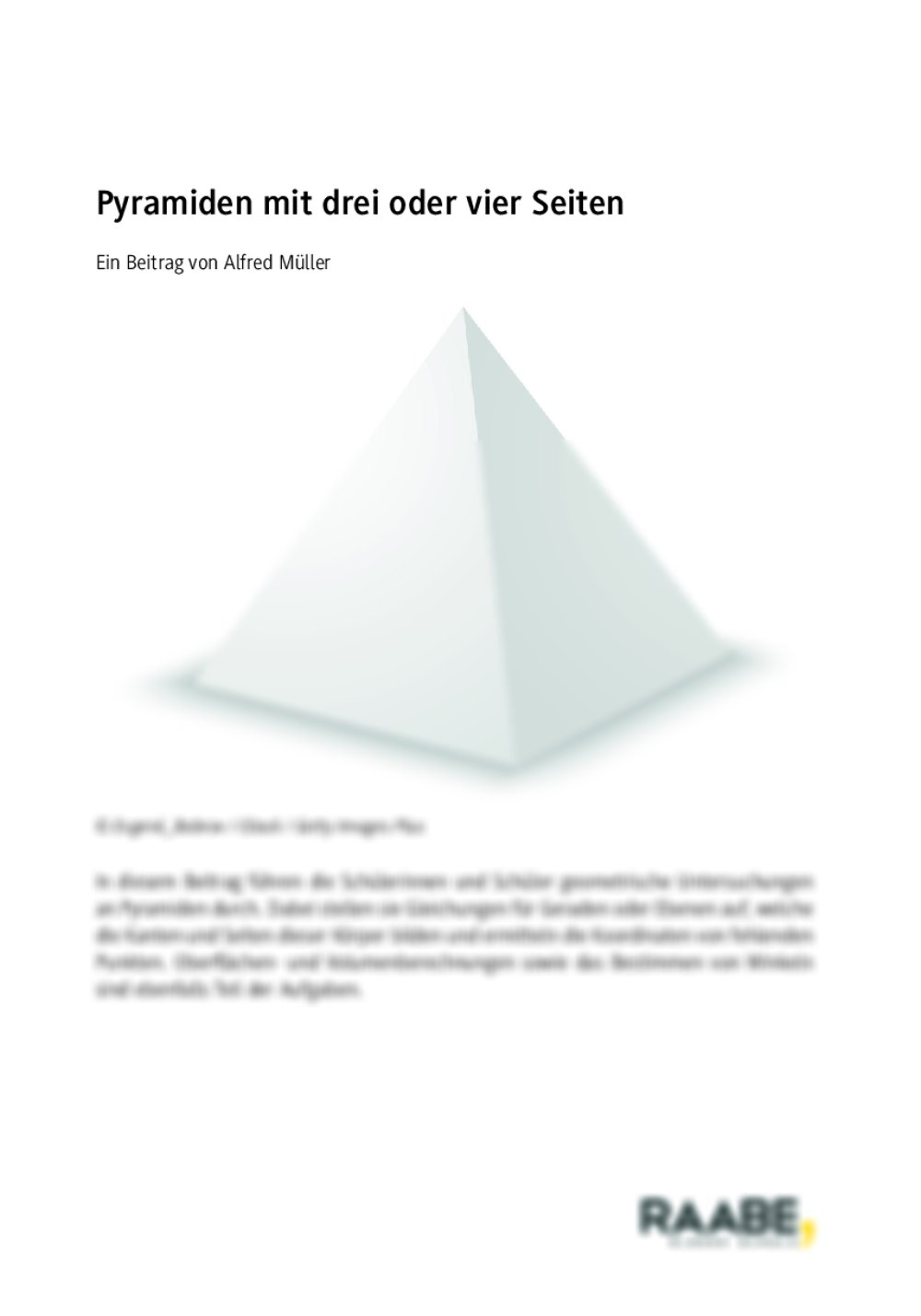 Pyramiden mit drei oder vier Seiten - Seite 1