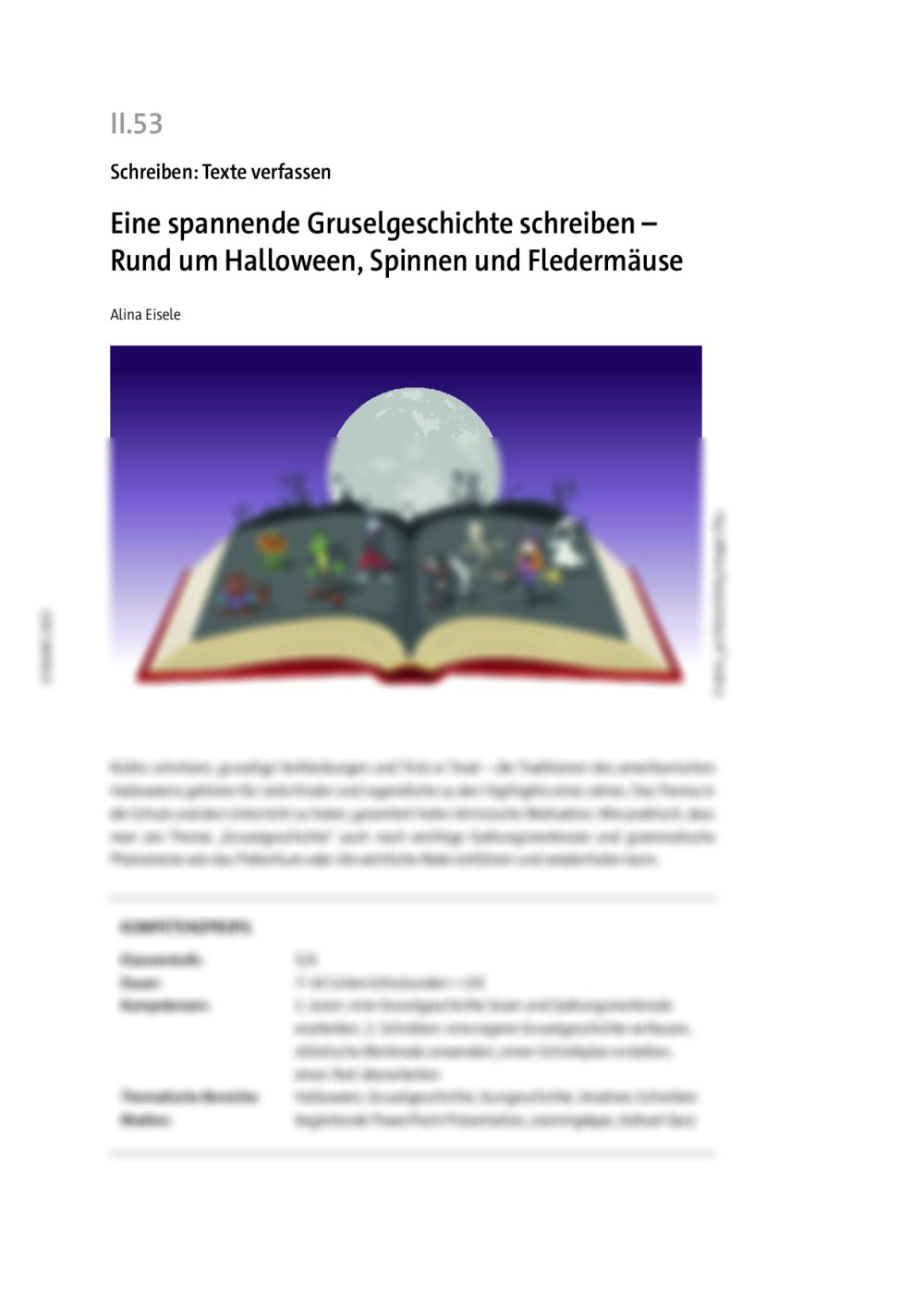 Eine spannende Gruselgeschichte schreiben - Seite 1