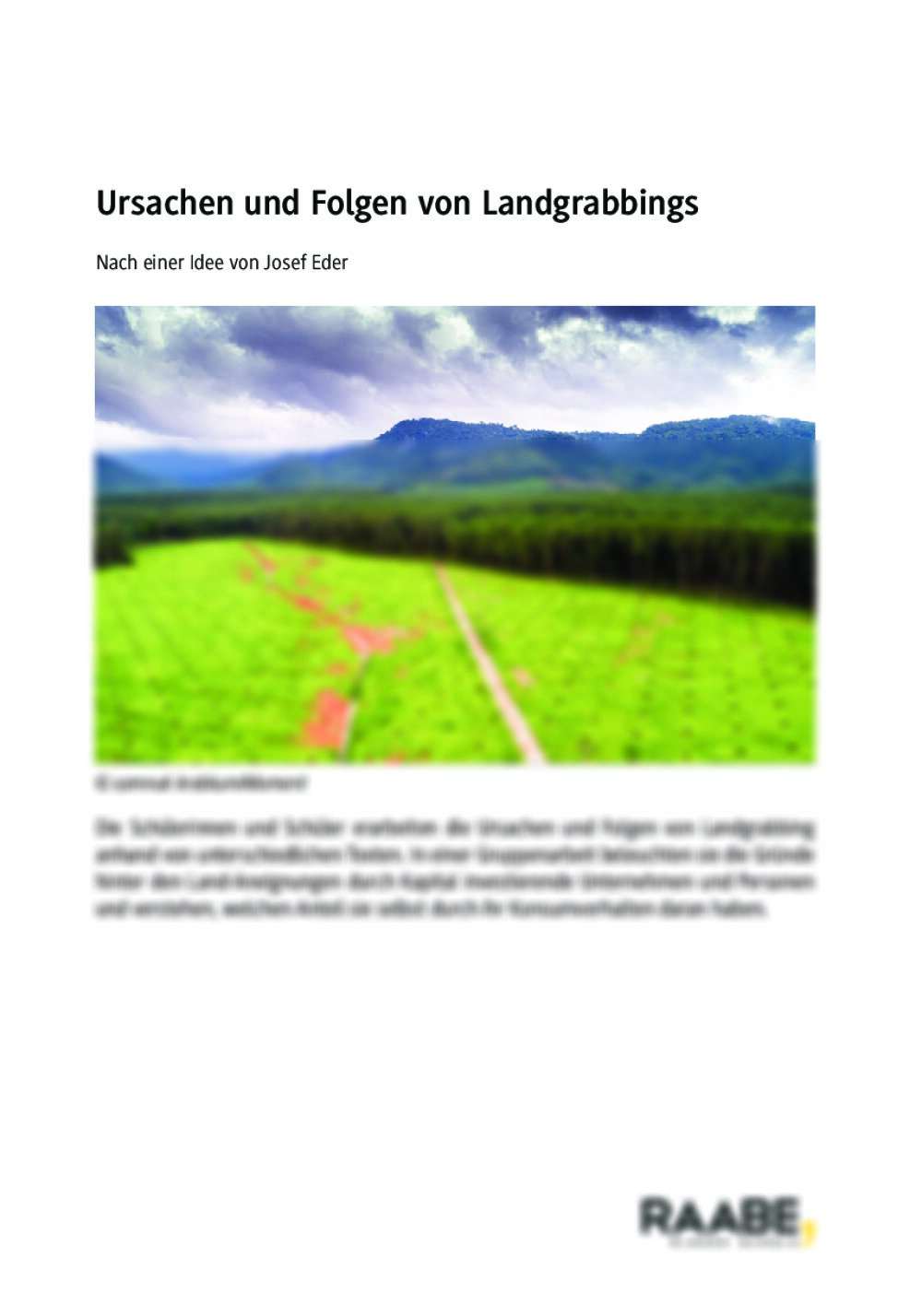 Ursachen und Folgen von Landgrabbing - Seite 1
