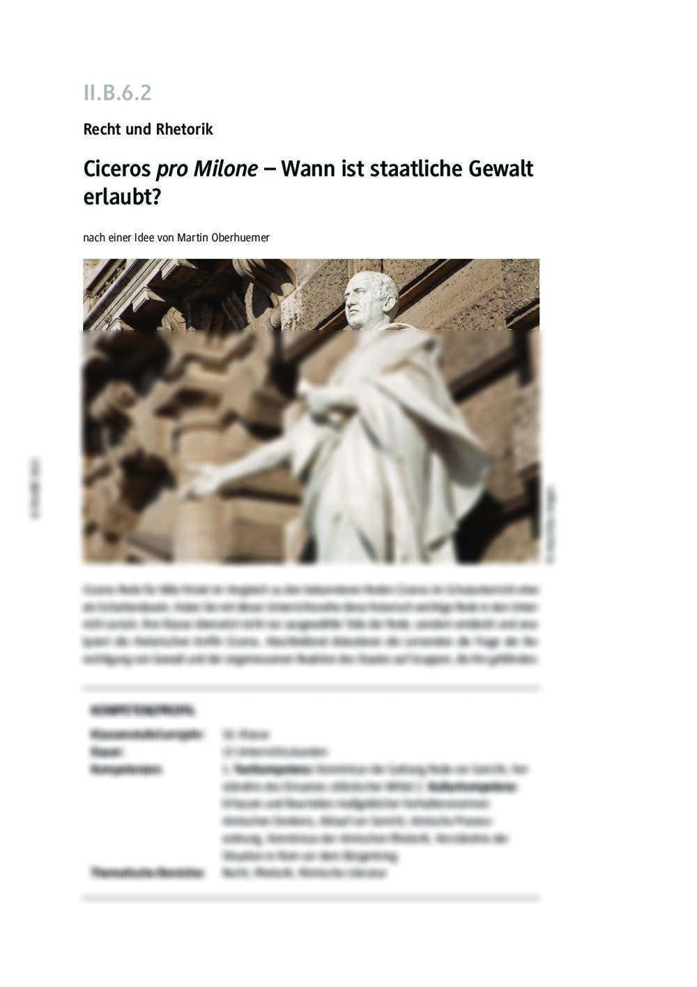 Ciceros pro Milone - Seite 1