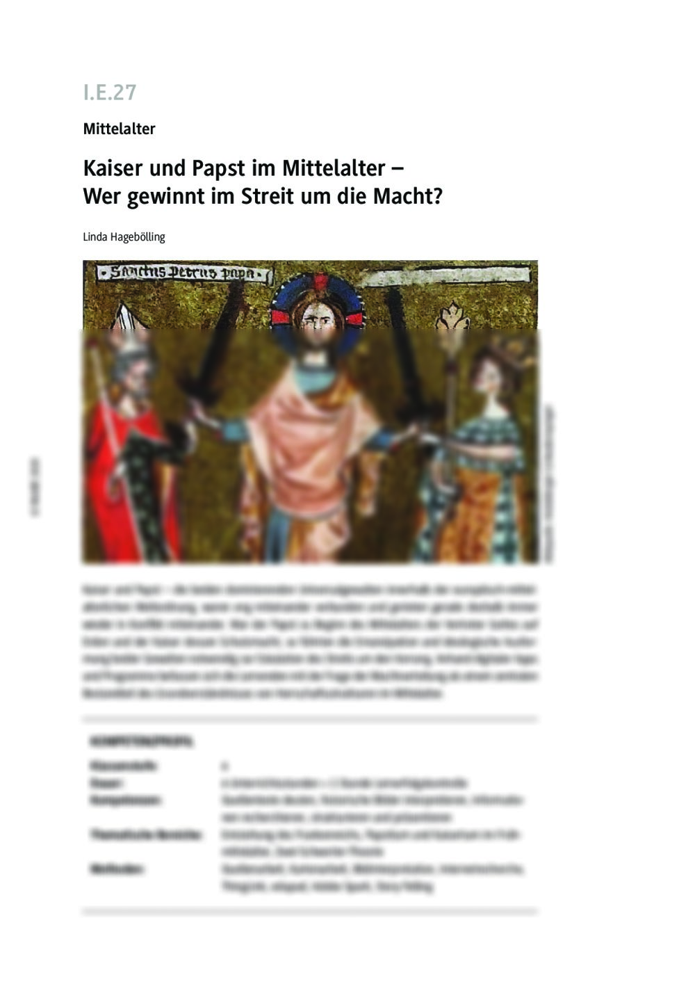Kaiser und Papst im Mittelalter - Seite 1