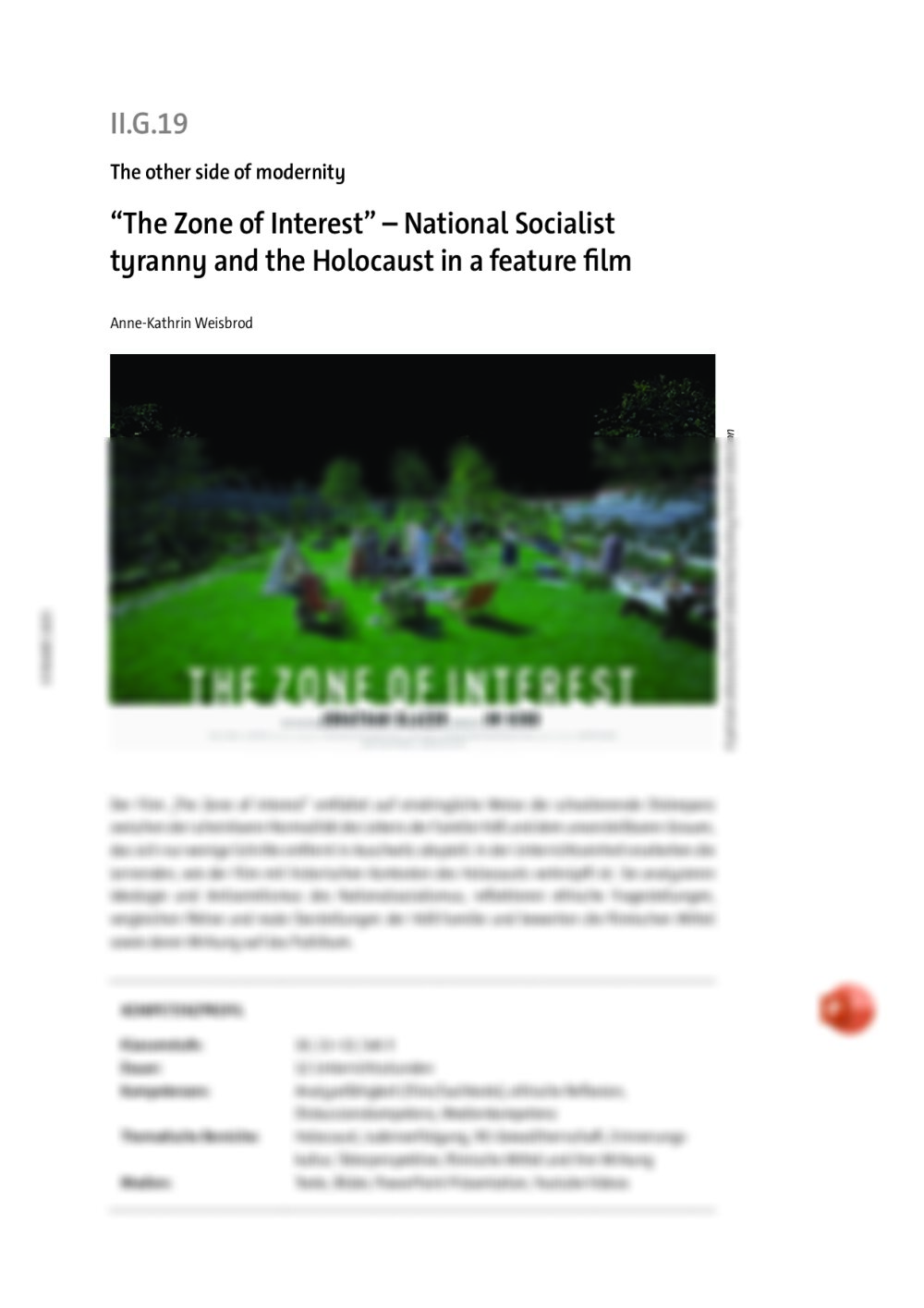 “The Zone of Interest“ - Seite 1