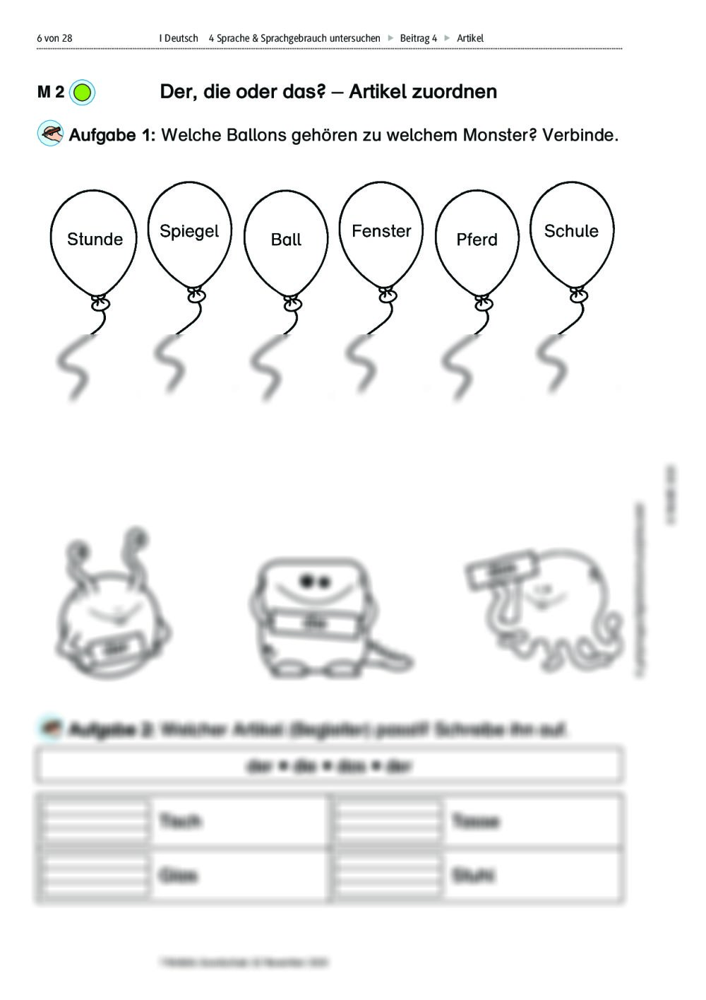 Bestimmte Und Unbestimmte Artikel übungen Pdf Bestimmte und unbestimmte Artikel entdecken | RAAbits Online