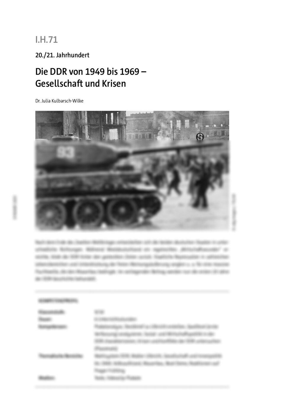 Die DDR von 1949 bis 1969 - Seite 1