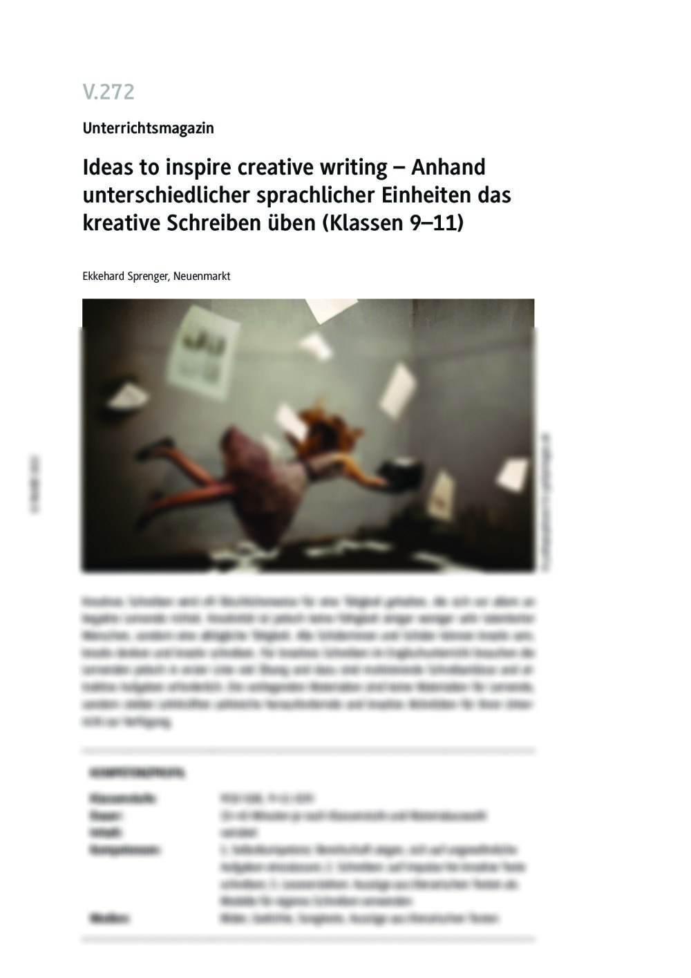 Ideas to inspire creative writing - Seite 1