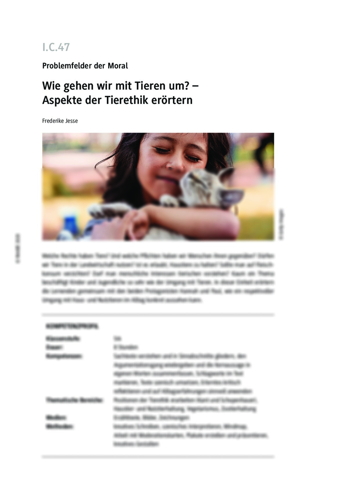 Wie gehen wir mit Tieren um? - Seite 1