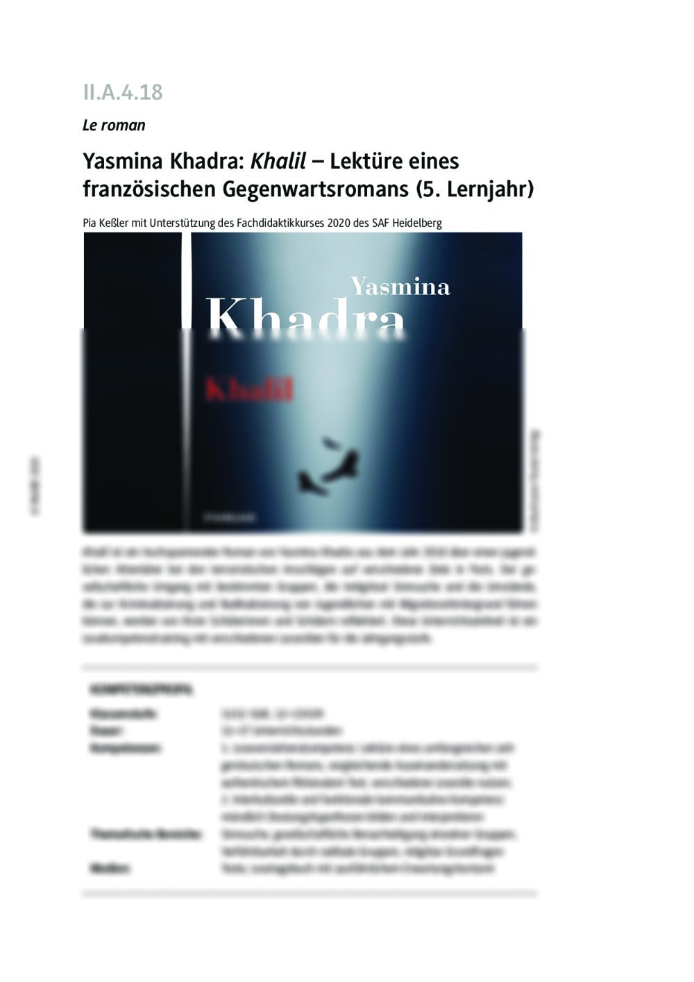 Yasmina Khadra: Khalil - Seite 1