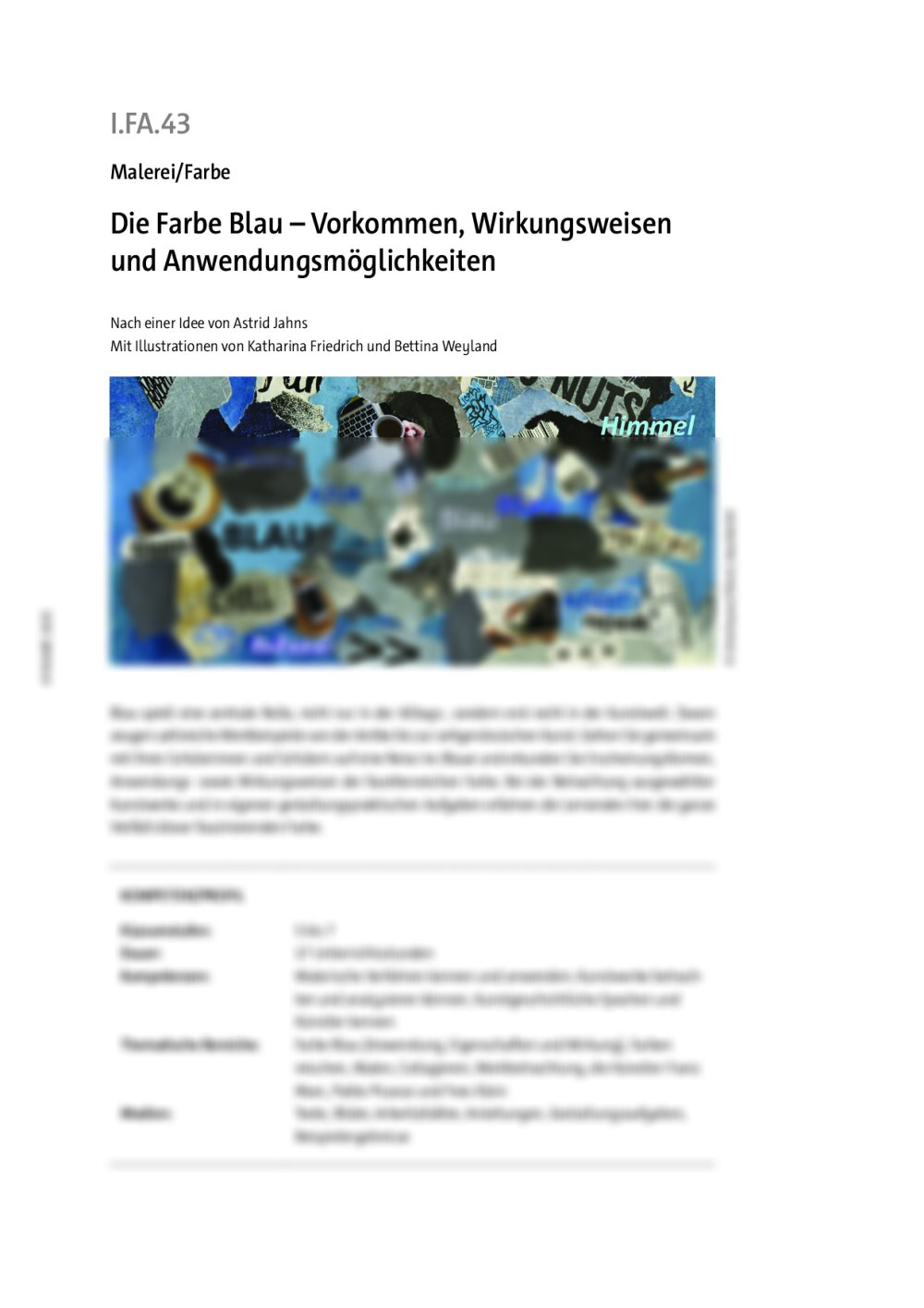 Die Farbe Blau - Seite 1