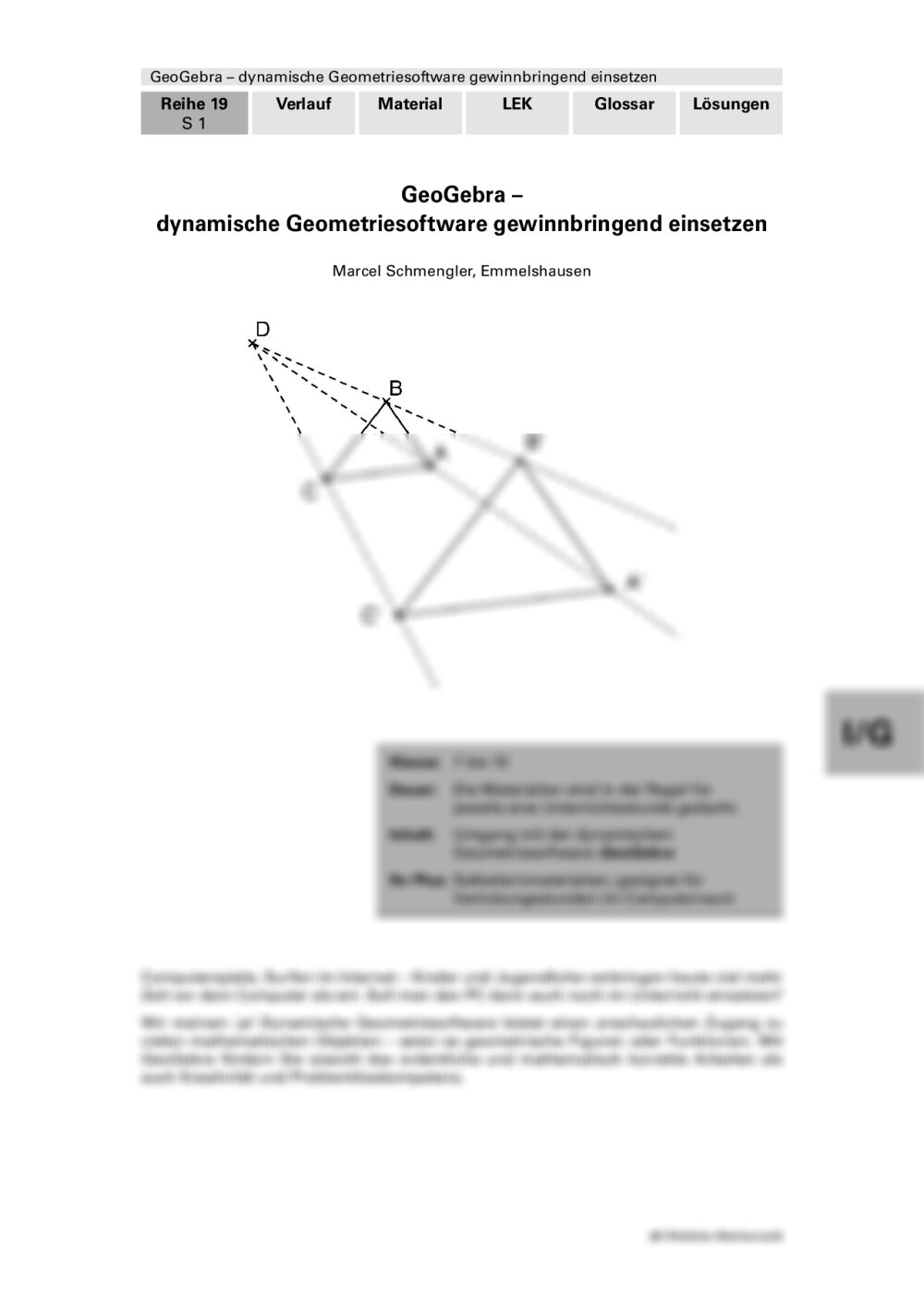 Dynamische Geometriesoftware gewinnbringend einsetzen - Seite 1