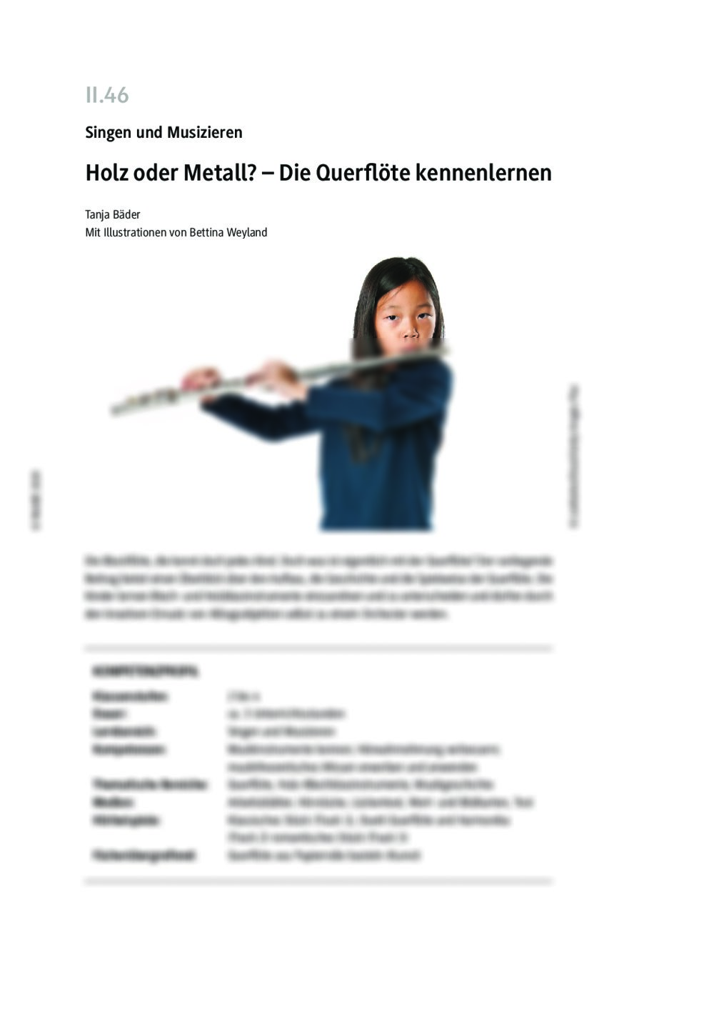 Die Querflöte kennenlernen - Seite 1