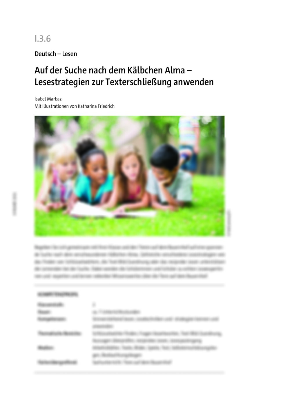 Auf der Suche nach dem Kälbchen Alma - Seite 1