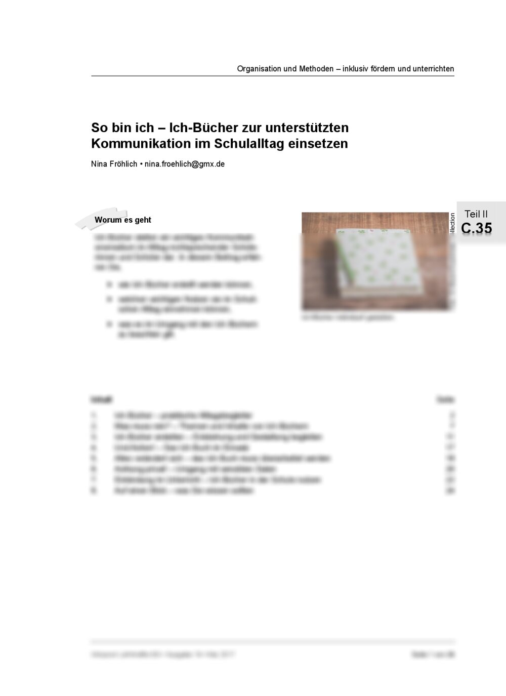 Ich-Bücher zur unterstützten Kommunikation im Schulalltag einsetzen - Seite 1