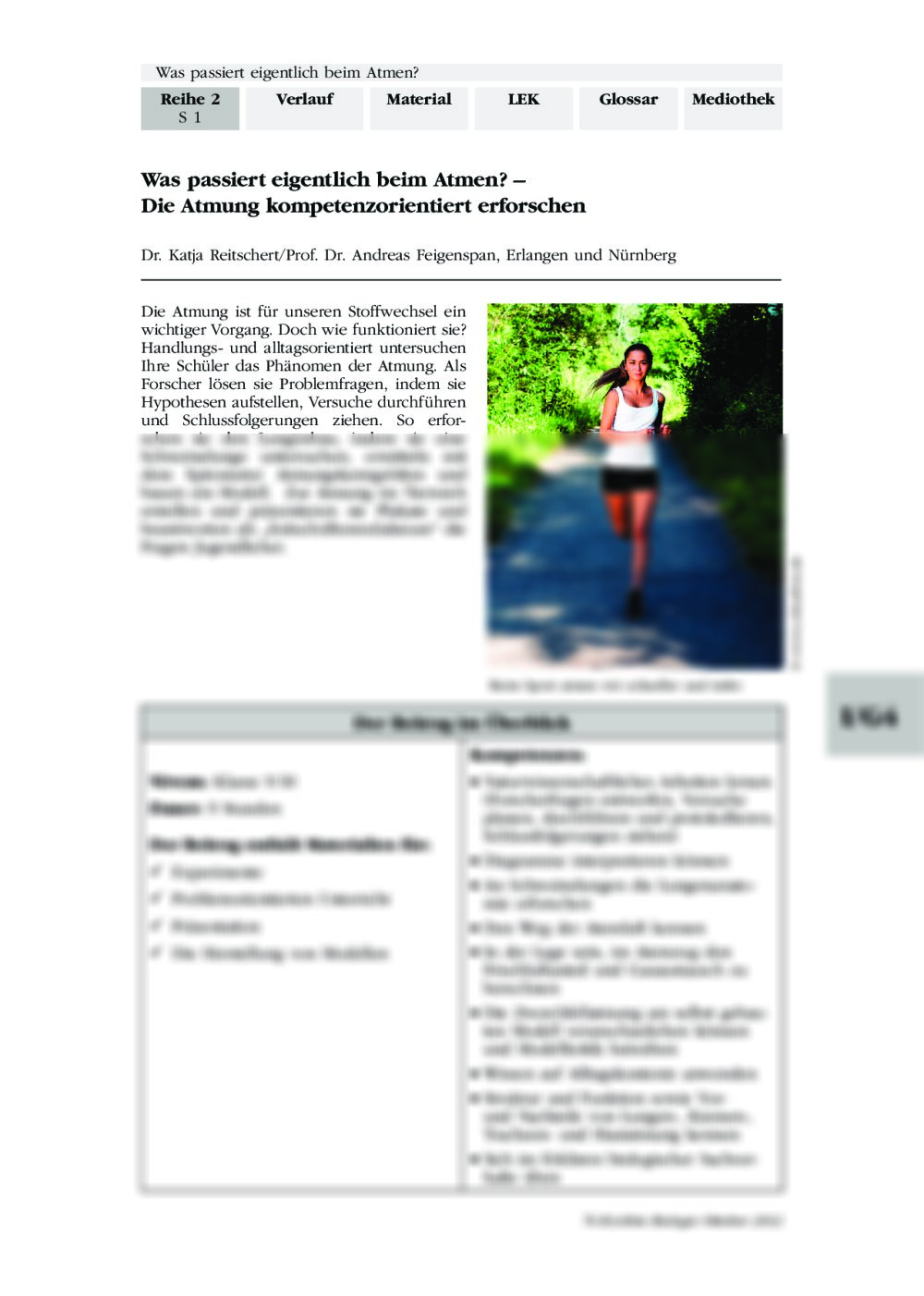 Die Atmung kompetenzorientiert erforschen - Seite 1