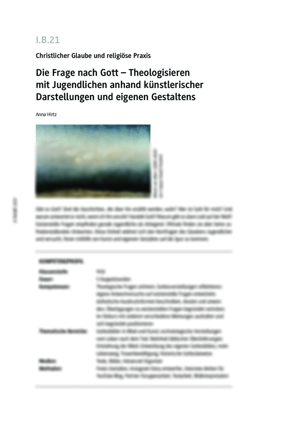 Theologisieren mit Jugendlichen - Seite 1