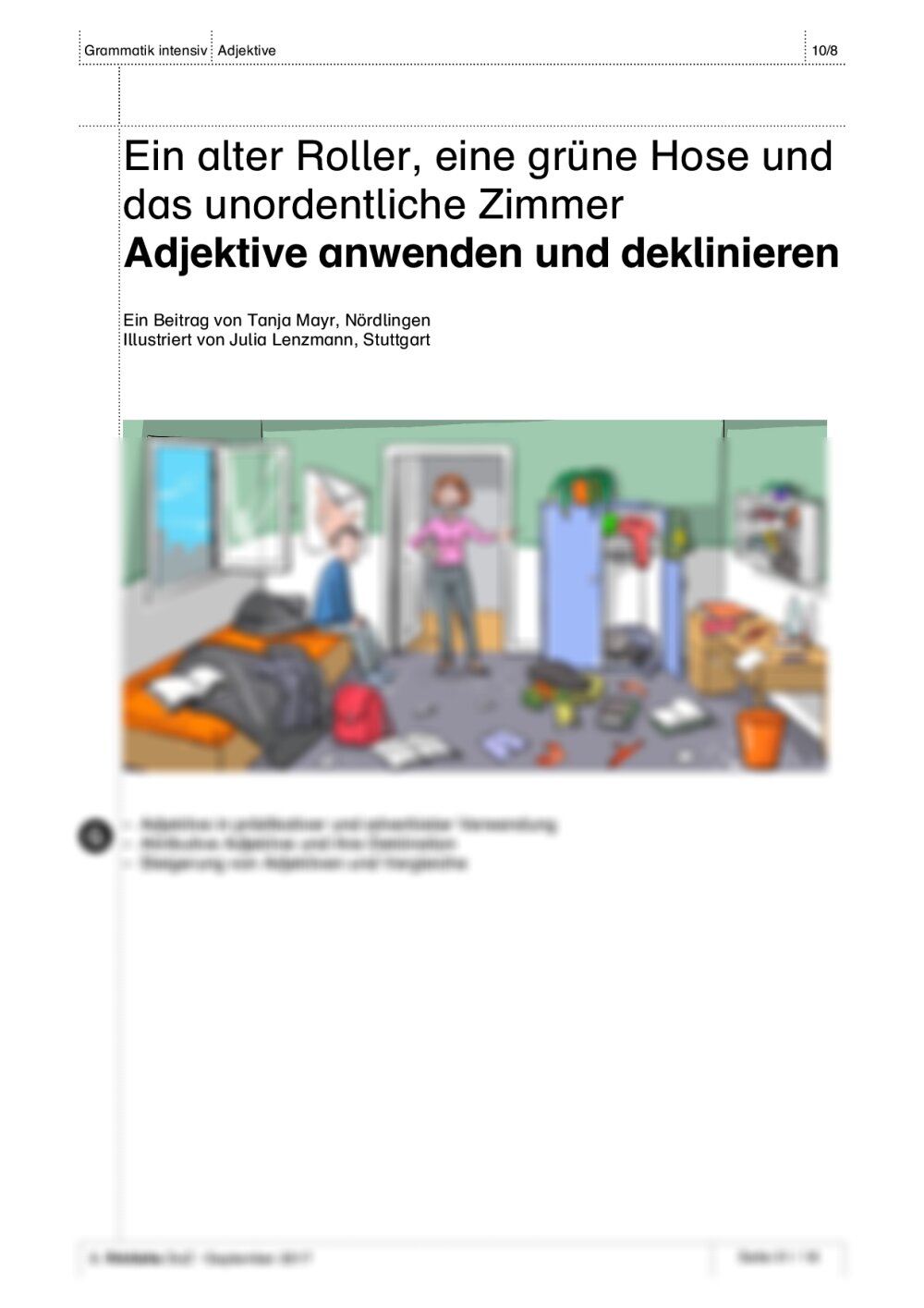 Adjektive anwenden und deklinieren - Seite 1