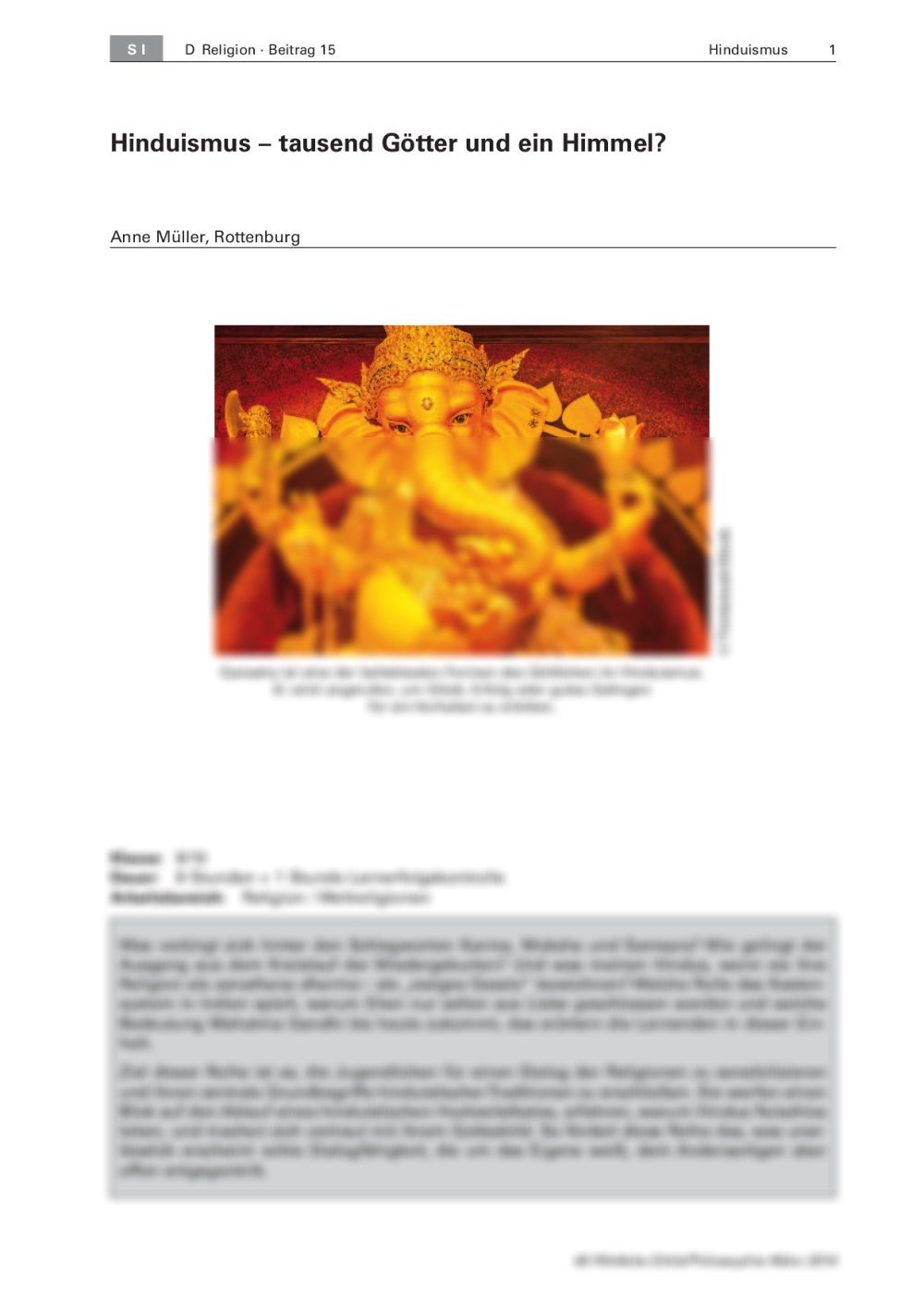 Hinduismus verstehen - Seite 1